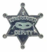 Lone Ranger Pin Back (6) Pointed Badge