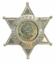 Wild Bill Hickok Marshal Pin Back Badge