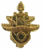 Buck Rogers Rare Brass Figural Badge
