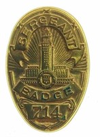 1959 Sergeant Joe Friday Dragnet Badge #714