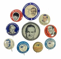 (10) Comic & Celebrities Advertising Button Pins