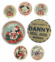 (7) Walt Disney Member Button Pins