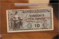 A Ten Cents US Military Note