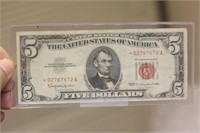 1953 $5.00 Red Seal Star Note