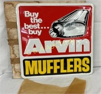NOS 24IN EMB. ARVIN MUFFLERS TIN SIGN