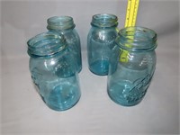 4 Blue Jars