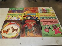 9 Vintage Childrens Records (Disney & Superman)