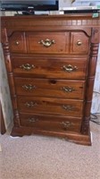 Tall Dresser 38x19x52 NO CONTENTS 5 drawers