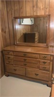 Dresser with Mirror 52x19x34 6 drawer