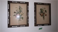 Pair of Framed French Botanical Pictures by Jean