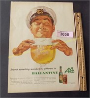 Vintage advertising Ballantine Ale and Hunts