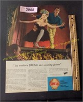 Vintage advertising Shell gas and 7 up