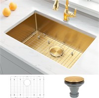 27x18 Undermount Steel Sink  Gold
