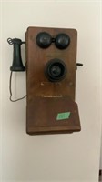 Vintage Wall Mount Telephone and Telegraph
