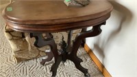 Oval Wooden Table 20x28x28