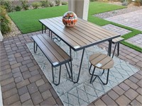 5PC OUTDOOR TABLE & SEATING