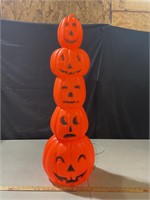 Stacked pumpkins blow mold, 34” tall, works