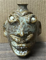5"X5"X6" HANDMADE POTTERY BY SEAGROVE FACE JUG