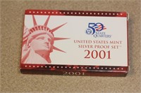 2001 US Mint Silver Proof Set