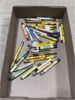 (34) Vintage Advertising Bullet Pencils
