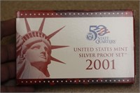 2001 US Mint Silver Proof Set