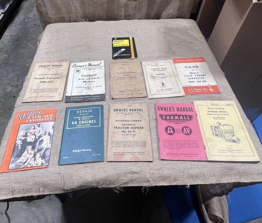 Flat of Vintage Equipment Manuels