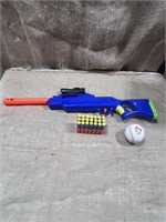 Nerf Gun, Darts & Kelloge Regulation Size Basebal