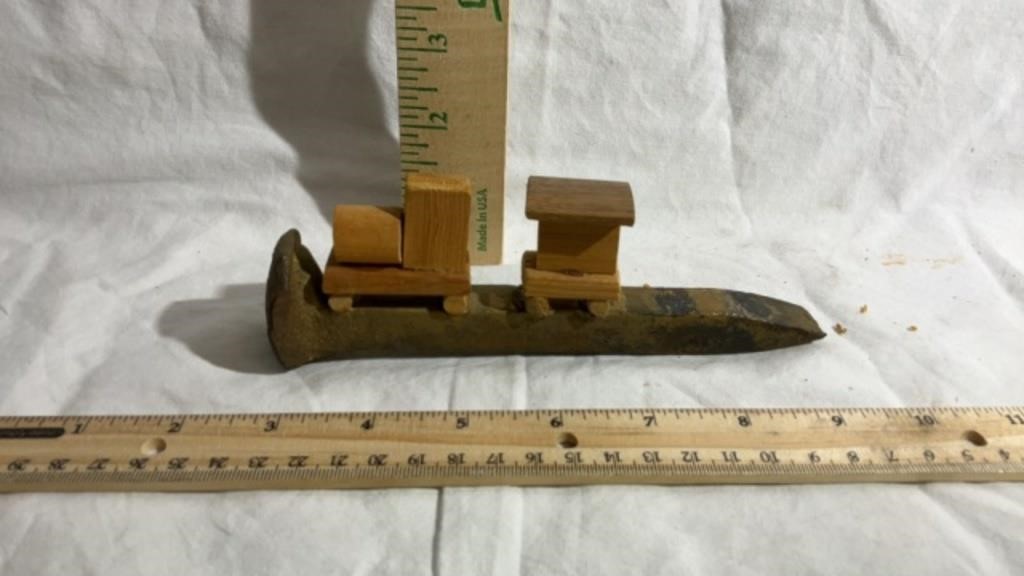 Railroad Spike with Wooden Yran