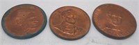 Ronald Reagan, John Wayne, Harry Truman Tokens