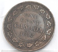 1917 Canadian One Cent Coin