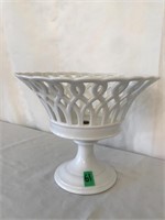 Milk Glass Style Serving Bowl (7.25" H x 9"Dia)