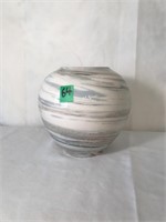 Moon Jar Style Pottery Vase (6.5"H)