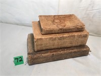 3 Small Antique Bibles