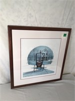 Framed & Matted "Country Girl" P Buckley Moss