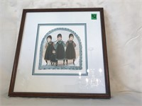 Framed P Buckley Moss Print "Girls Together"