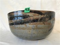 Large Etched Pottery Bowl