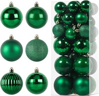 42Pcs Christmas Balls Ornaments  6 Styles (Green)