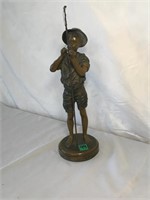 Frech Boy Fisherman Statue