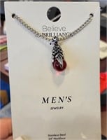 Believe by Brilliance Men's Stainless Neckalace