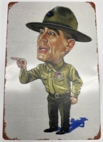 R. Lee Ermey Gunnery Sergeant Caricature Metal