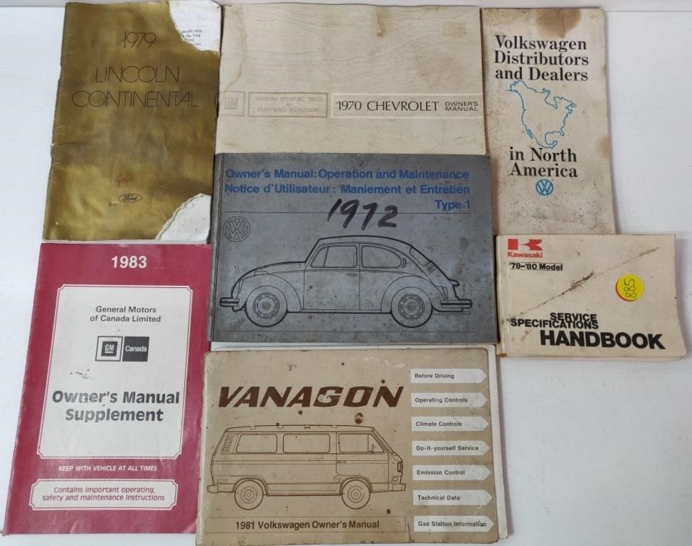 7 Vintage Auto Manuals
