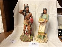 Homco Native American Harvest Statues