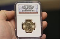 NGC Graded One Dollar Gold Plated Coin