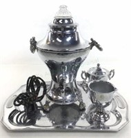 (4pc) Stainless Steel Electric Coffee Pot