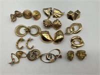 Large Lot Of Gold In Color Earrings