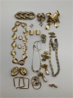 Large Lot Of Gold In color Jewelry Lot