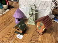 4 Decorative Bird Houses