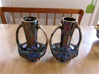 Black Iridescent Vases