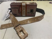 NWT sparkle purse and belt