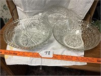 Cut Glass Serving Bowls & Relish